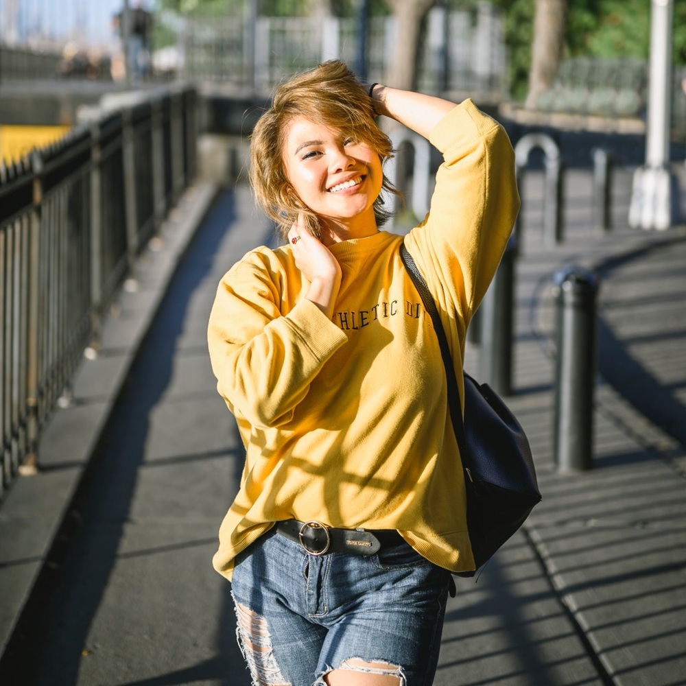 Yellow Visco over sized sweater